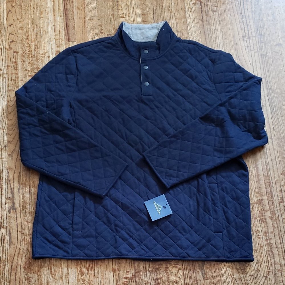 Croft & Barrow Quilted Button Snap Pull Over